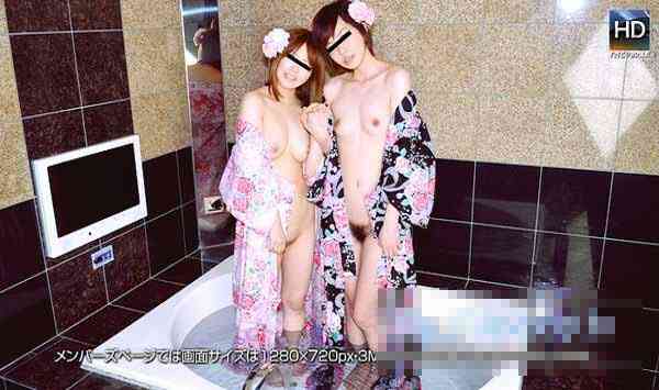 1000 people cut 141024 gorgeous yukata, mixed bath 3P group sex~サキ&Lanna HD